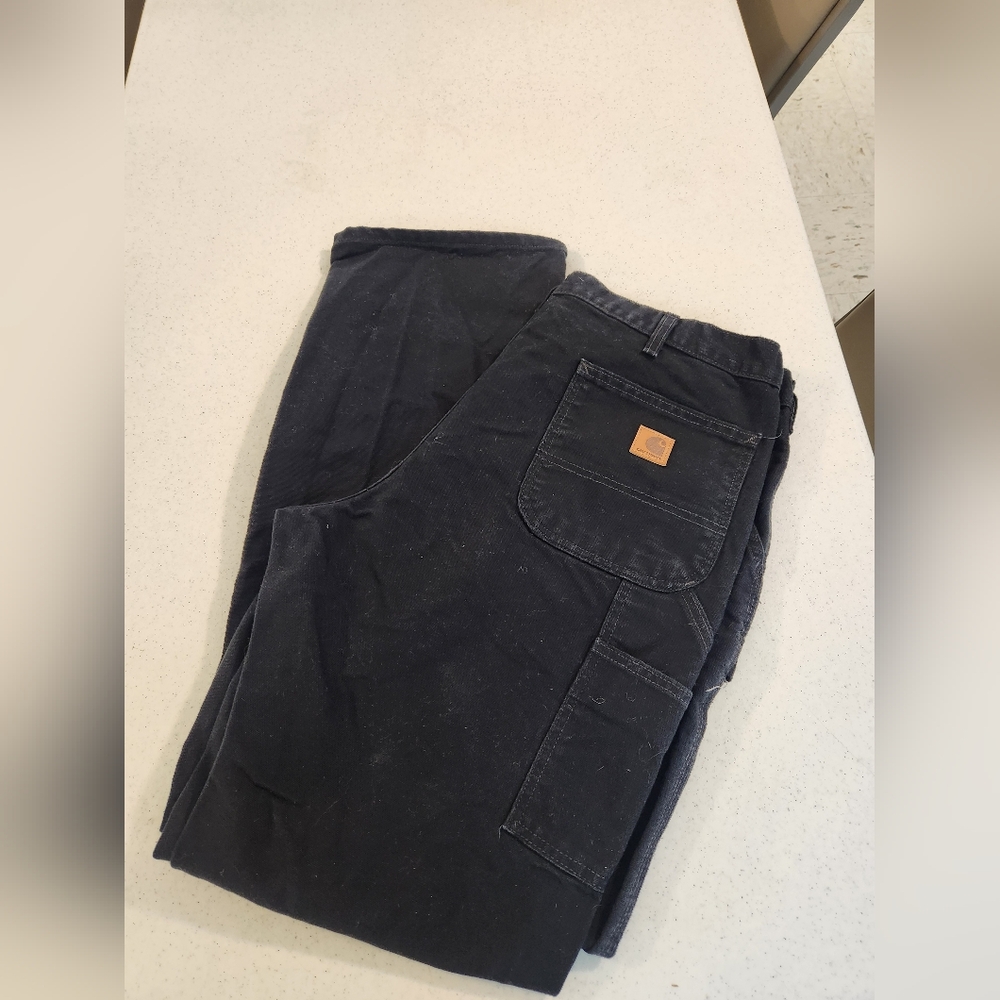Carhartt Men's Relaxed Carpenter Jeans - Black 38 x 32
